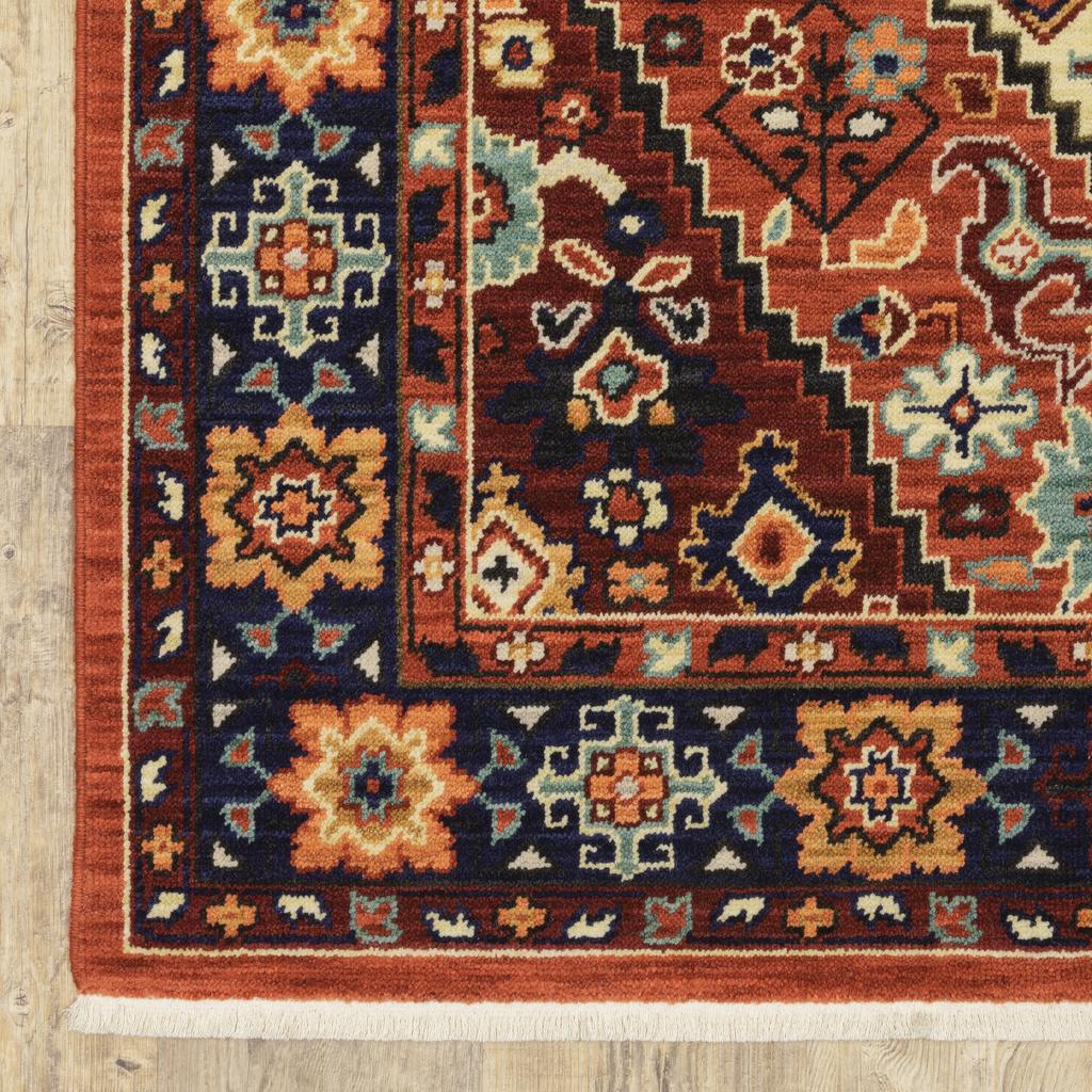 Oriental Weavers Lilihan 2061V Multicolor Rectangle Indoor Runner - Soft & Durable Low Pile Rug with Medallion Design-
