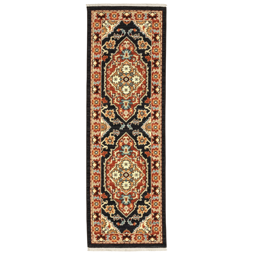 Oriental Weavers Lilihan 4929A Multicolor Rectangle Indoor Runner - Soft & Durable Low Pile Rug with Medallion Design-