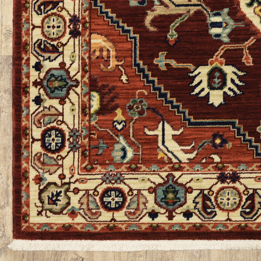 Oriental Weavers Lilihan 5502C Multicolor Rectangle Indoor Area Rug - Soft & Durable Low Pile Rug with Medallion Design-