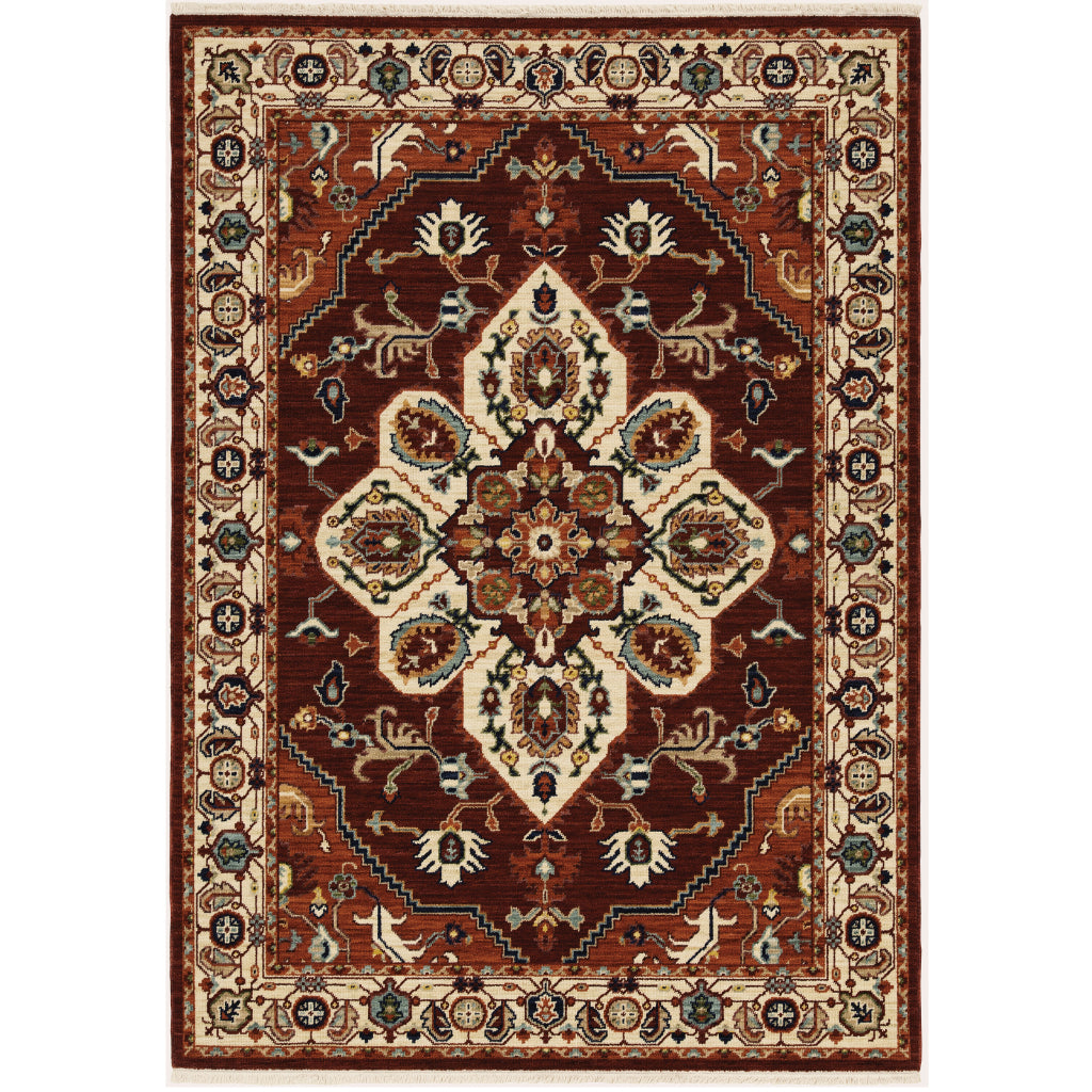 Oriental Weavers Lilihan 5502C Multicolor Rectangle Indoor Area Rug - Soft & Durable Low Pile Rug with Medallion Design-