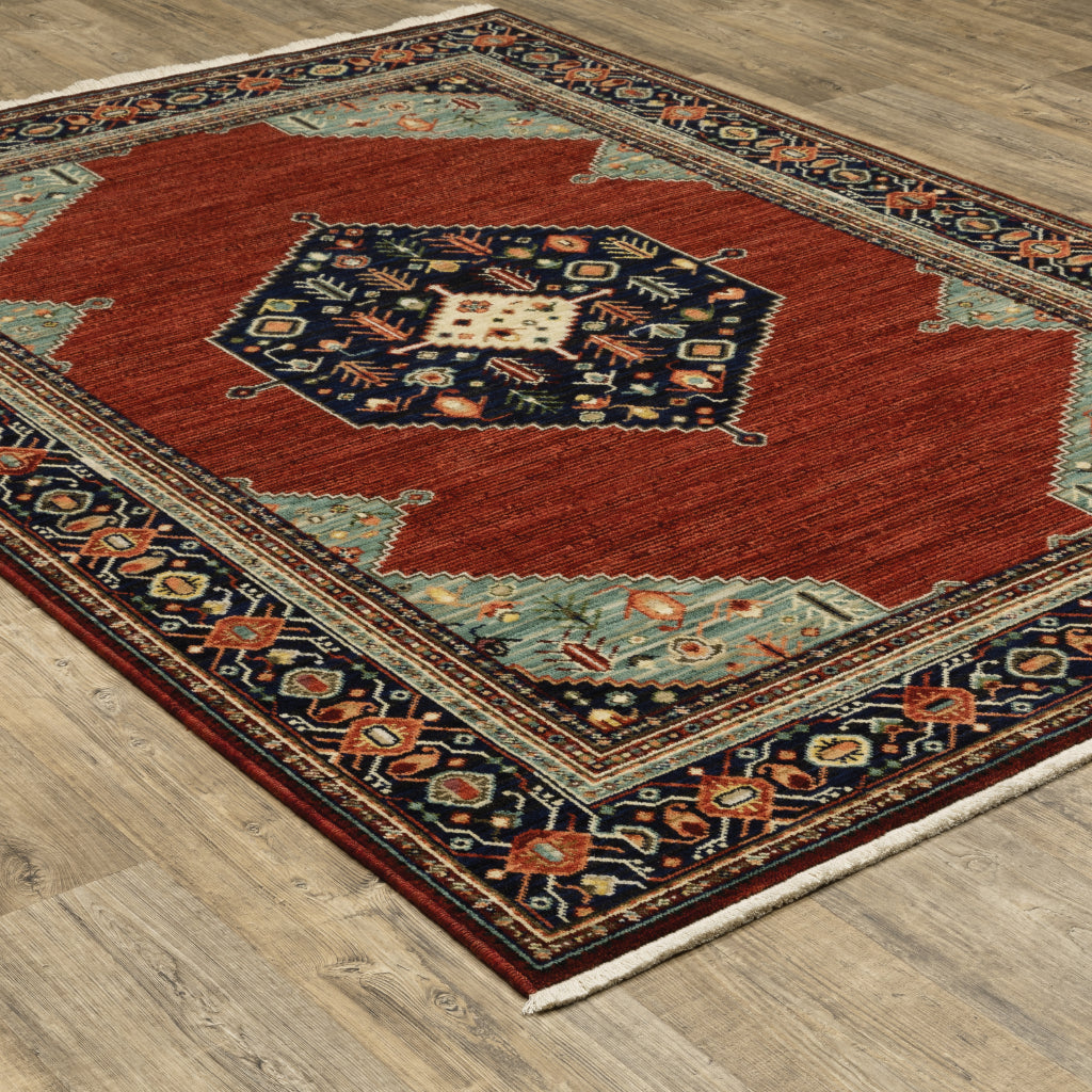 Oriental Weavers Lilihan 5503M Multicolor Rectangle Indoor Area Rug - Soft & Durable Low Pile Rug with Medallion Design-