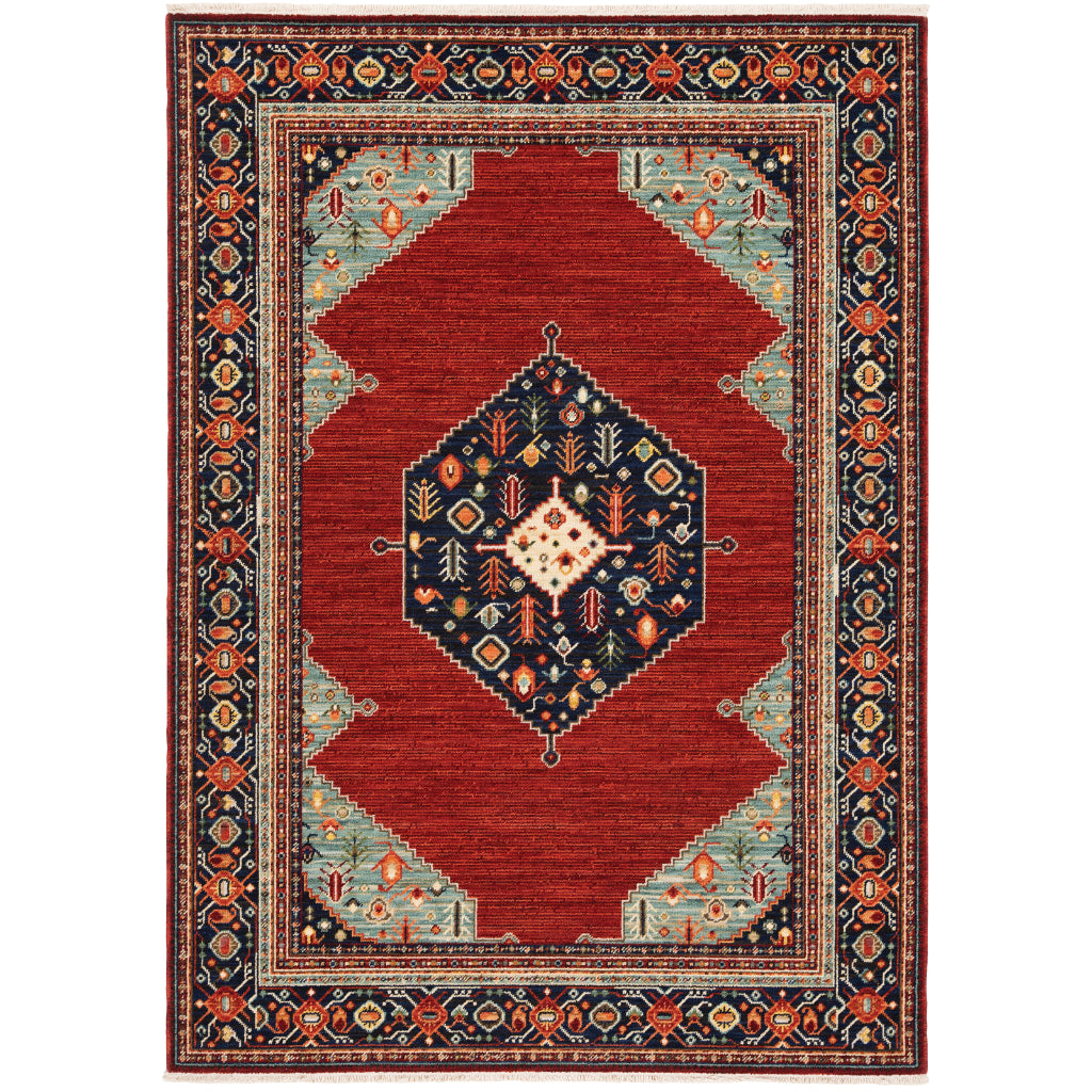 Oriental Weavers Lilihan 5503M Multicolor Rectangle Indoor Area Rug - Soft & Durable Low Pile Rug with Medallion Design-