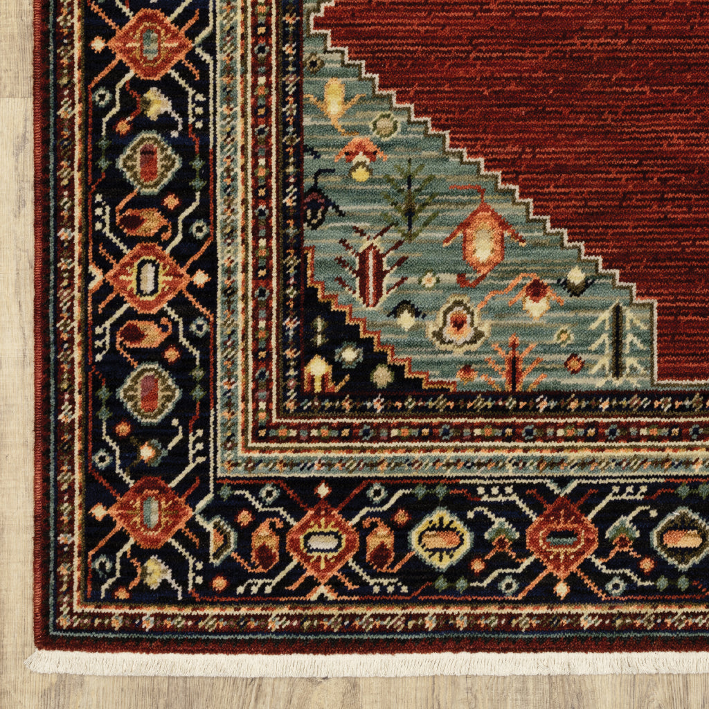 Oriental Weavers Lilihan 5503M Multicolor Rectangle Indoor Runner - Soft & Durable Low Pile Rug with Medallion Design-