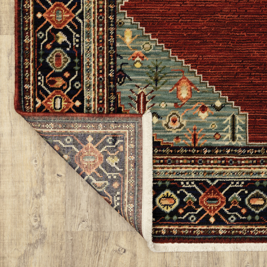 Oriental Weavers Lilihan 5503M Multicolor Rectangle Indoor Runner - Soft & Durable Low Pile Rug with Medallion Design-