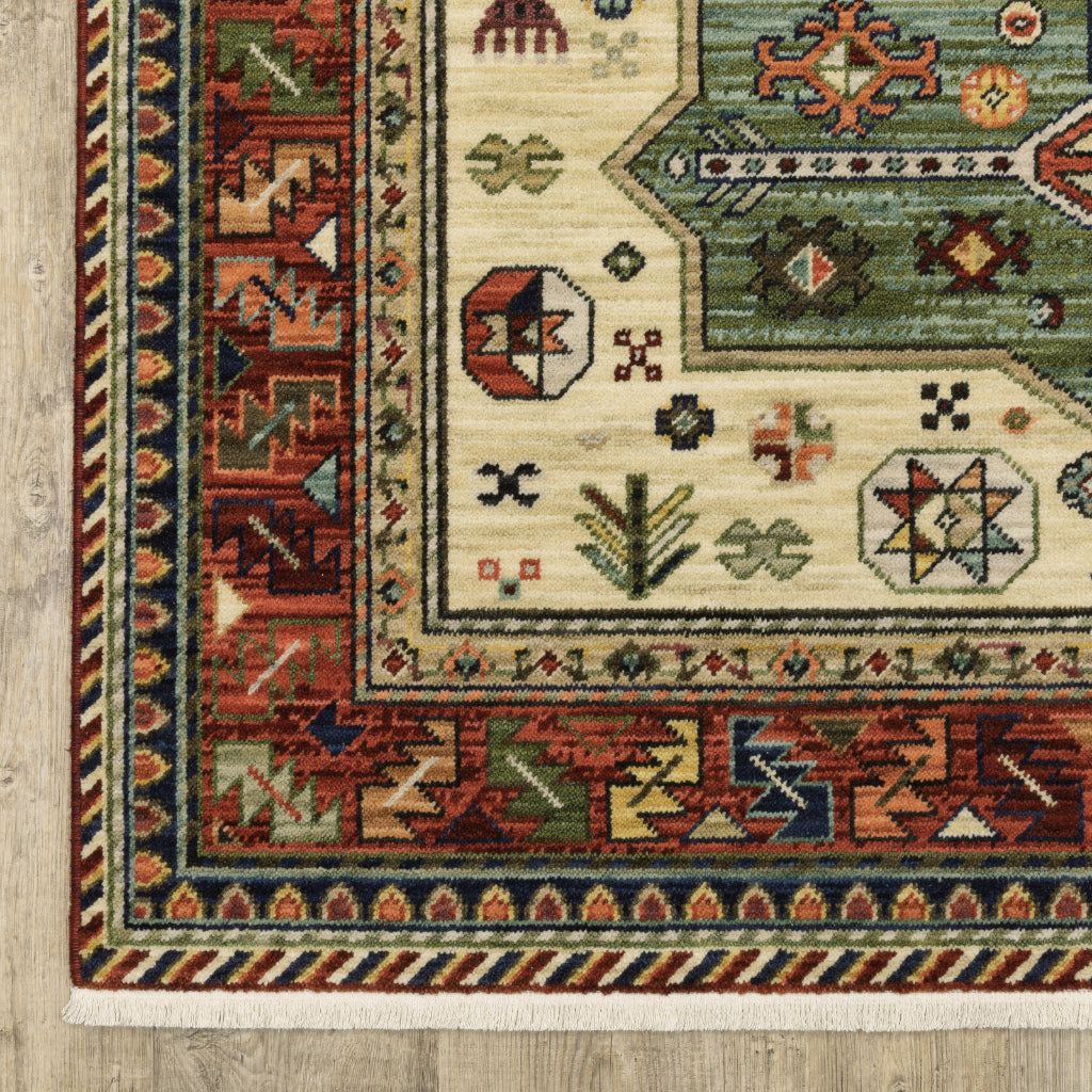Oriental Weavers Lilihan 8022R Multicolor Rectangle Indoor Runner - Soft & Durable Low Pile Rug with Tribal Design-