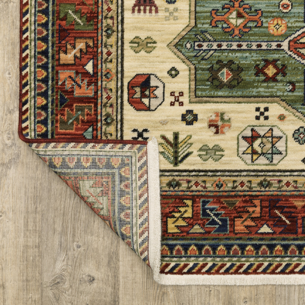 Oriental Weavers Lilihan 8022R Multicolor Rectangle Indoor Runner - Soft & Durable Low Pile Rug with Tribal Design-
