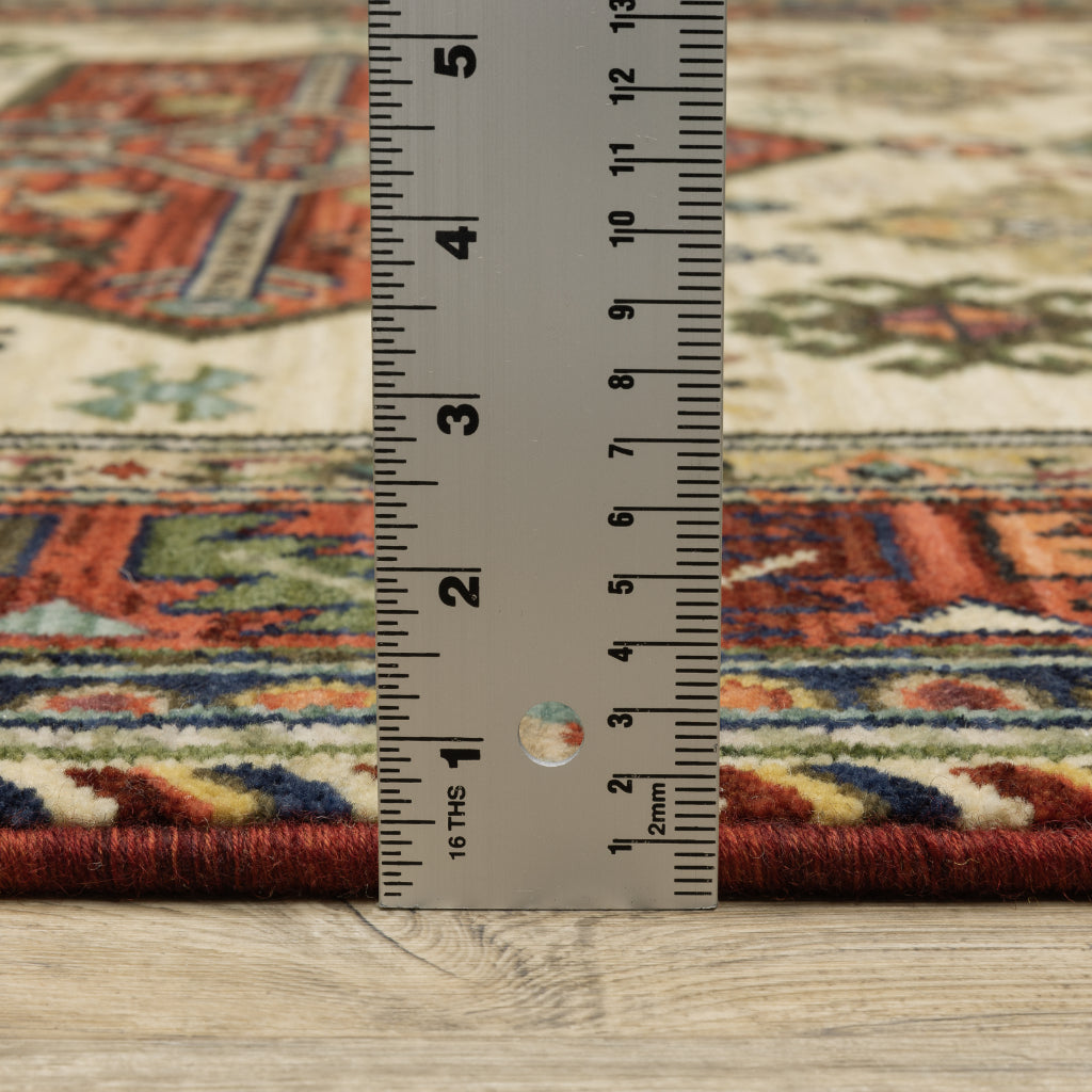 Oriental Weavers Lilihan 8022R Multicolor Rectangle Indoor Runner - Soft & Durable Low Pile Rug with Tribal Design-