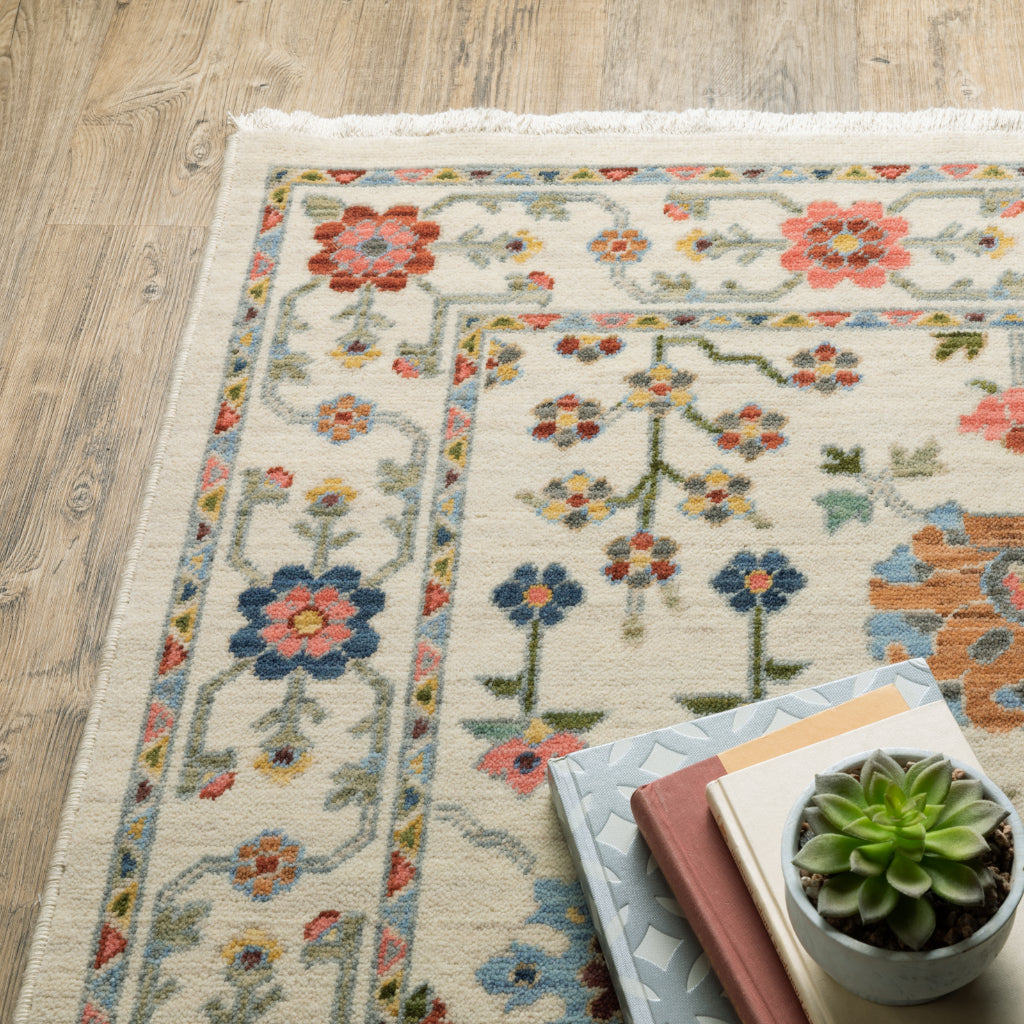succulent area rug Oriental Weavers Lucca 093W1 Multicolor Rectangle Indoor Area Rug