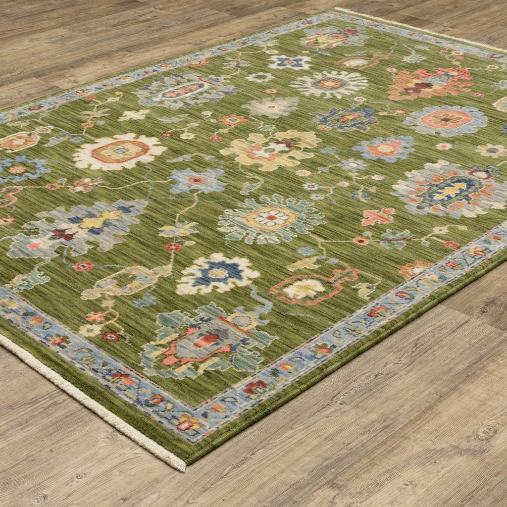 Oriental Weavers Lucca 2863E Green Rectangle Indoor Area Rug Oriental Pattern-