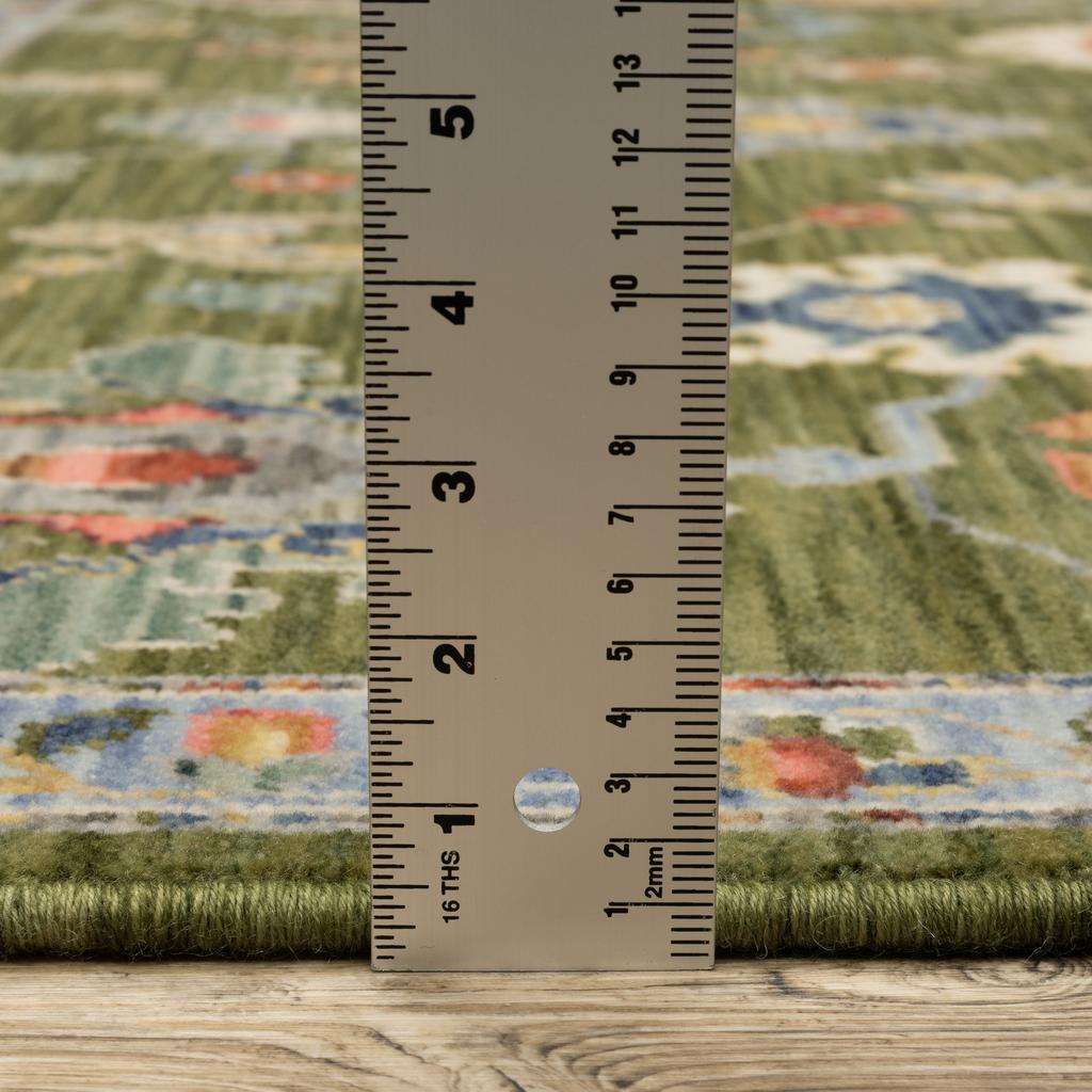 Oriental Weavers Lucca 2863E Green Rectangle Indoor Area Rug Oriental Pattern-