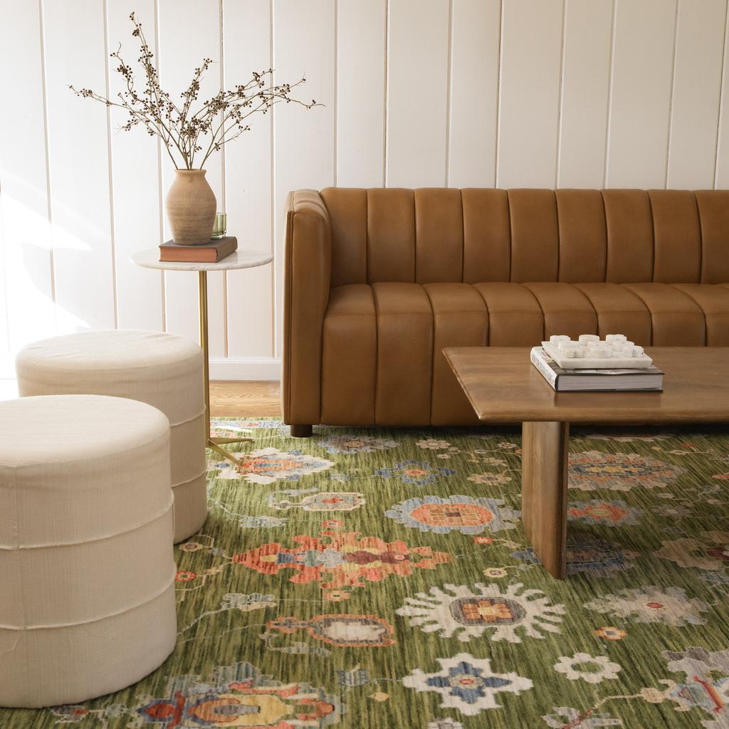 Oriental Weavers Lucca 2863E Green Rectangle Indoor Area Rug Oriental Pattern-