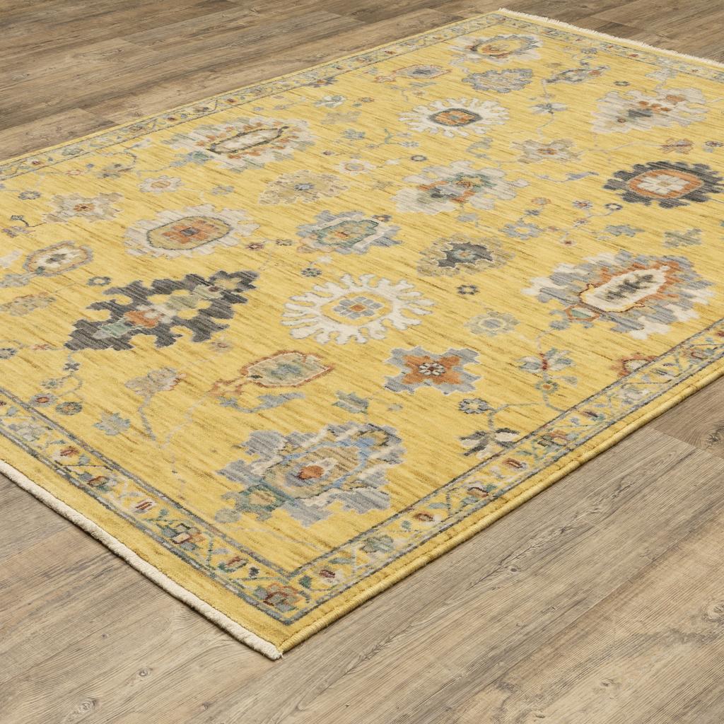 Oriental Weavers Lucca 2863G Yellow Rectangle Indoor Area Rug Oriental Pattern-