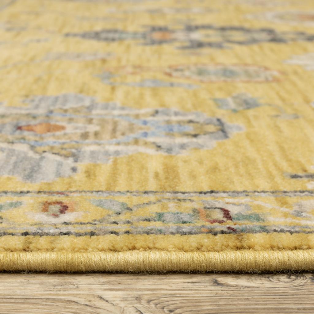 Oriental Weavers Lucca 2863G Yellow Rectangle Indoor Area Rug Oriental Pattern-