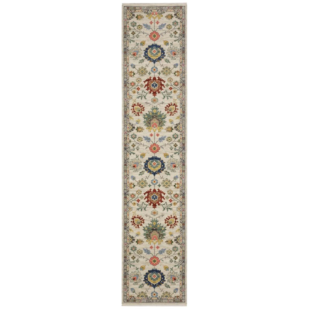 Oriental Weavers Lucca 2888L Ivory Rectangle Indoor Runner Oriental Pattern-