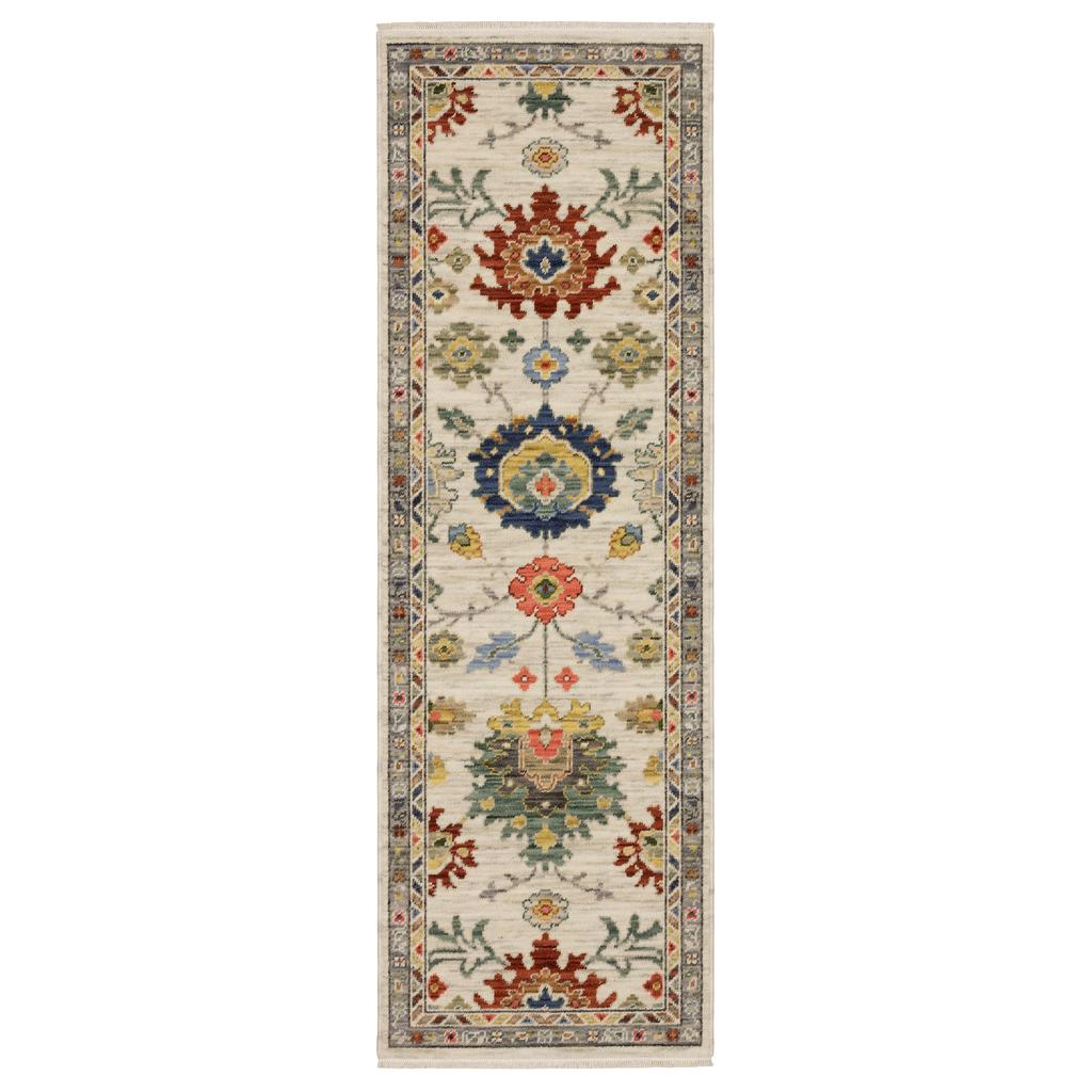 Oriental Weavers Lucca 2888L Ivory Rectangle Indoor Runner Oriental Pattern-