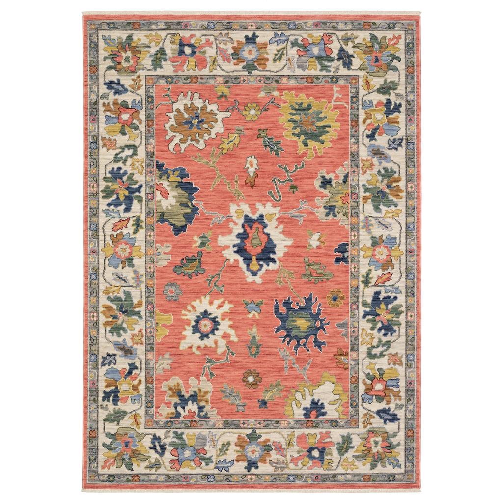 Oriental Weavers Lucca 2889B Pink Rectangle Indoor Area Rug Oriental Pattern-