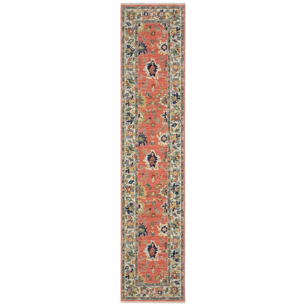 Oriental Weavers Lucca 2889B Pink Rectangle Indoor Runner Oriental Pattern-