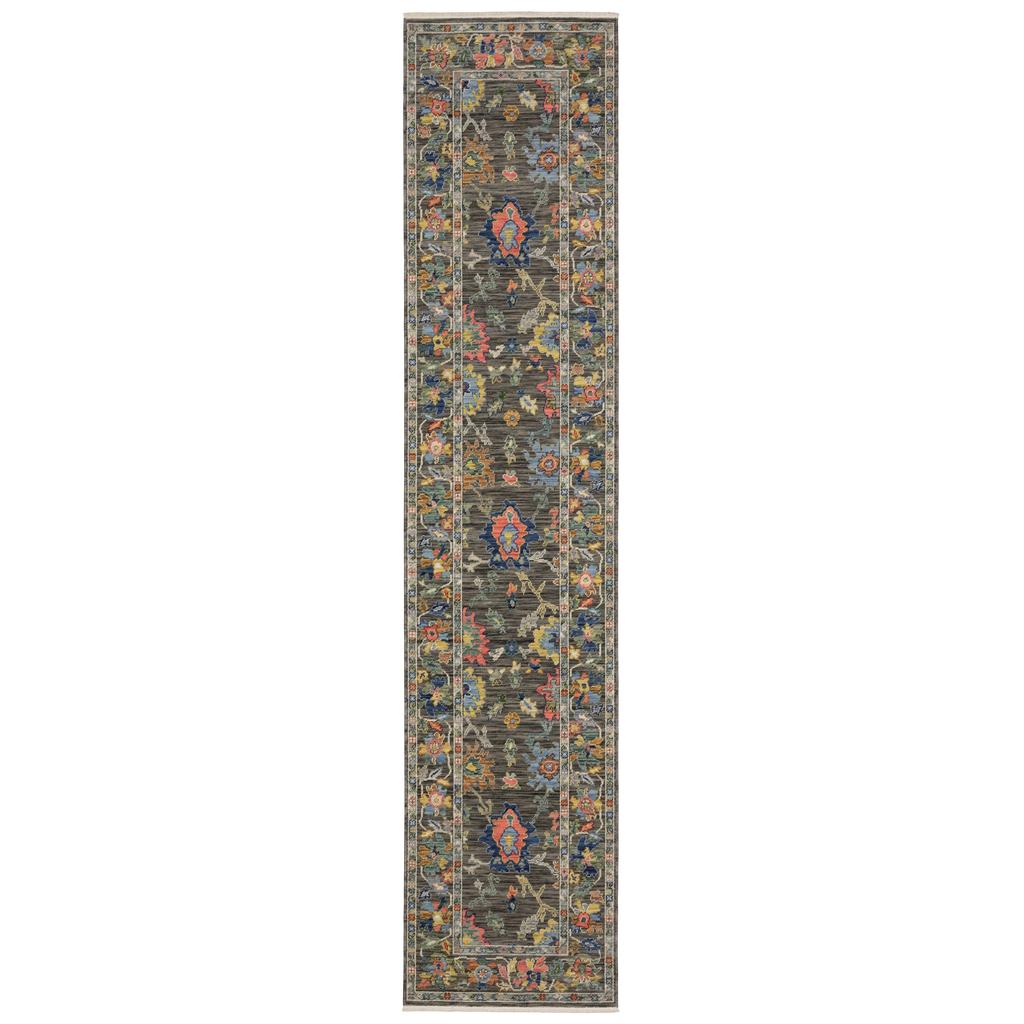 Oriental Weavers Lucca 2889E Grey Rectangle Indoor Runner Oriental Pattern-