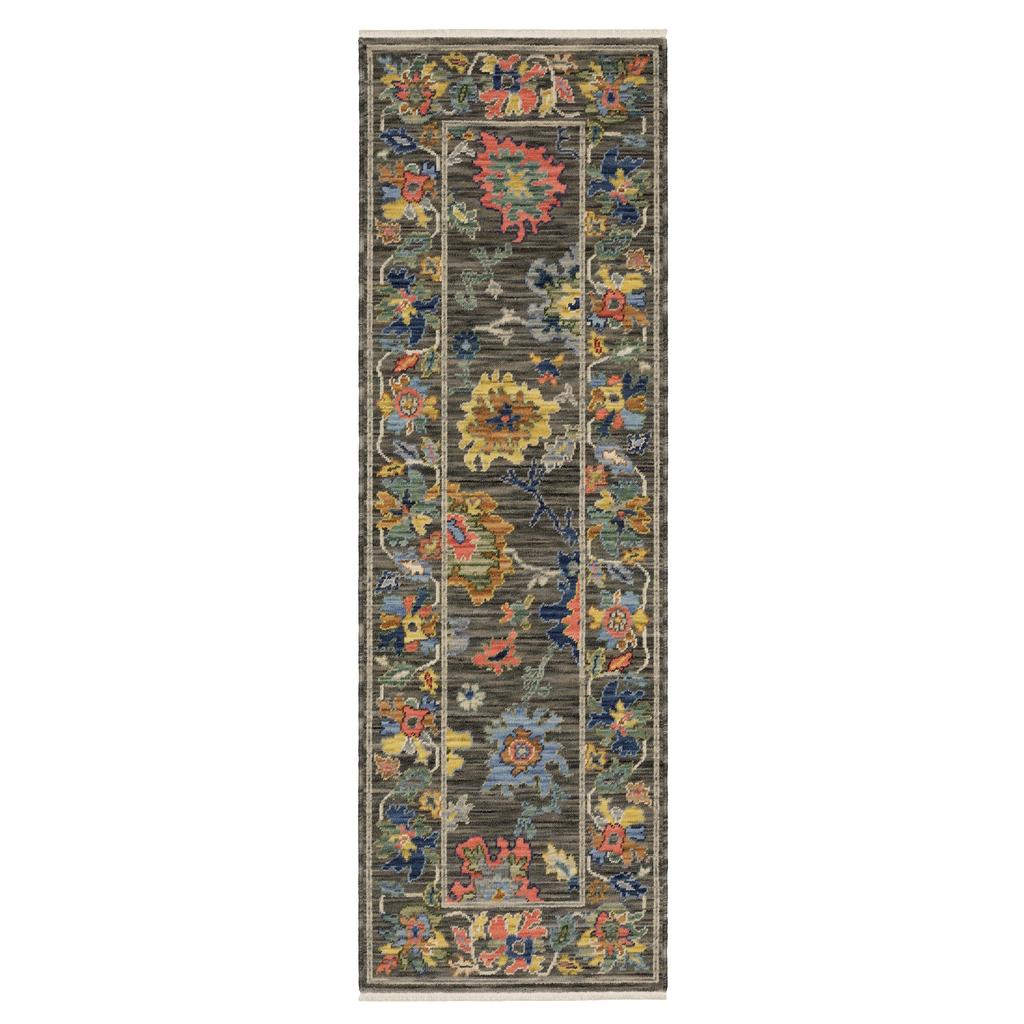 Oriental Weavers Lucca 2889E Grey Rectangle Indoor Runner Oriental Pattern-