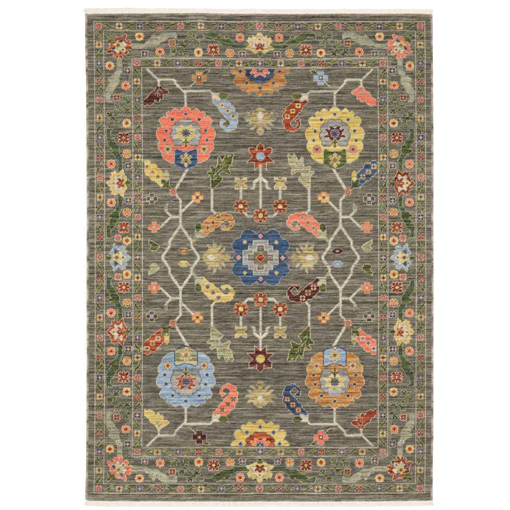 Oriental Weavers Lucca 5506K Multicolor Rectangle Indoor Area Rug - Soft & Durable Low Pile Rug with Persian Design-