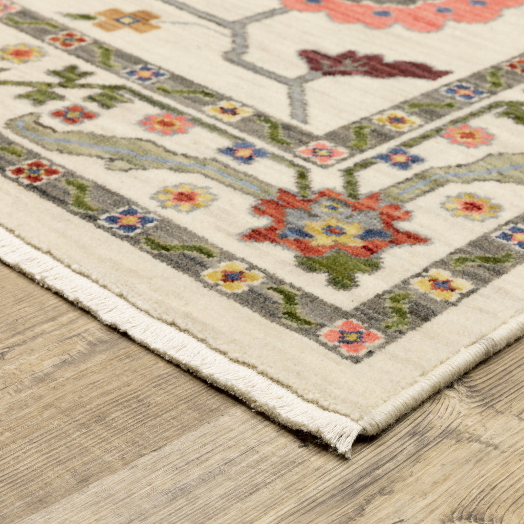 Oriental Weavers Lucca 5506W Multicolor Rectangle Indoor Area Rug - Soft & Durable Low Pile Rug with Persian Design-
