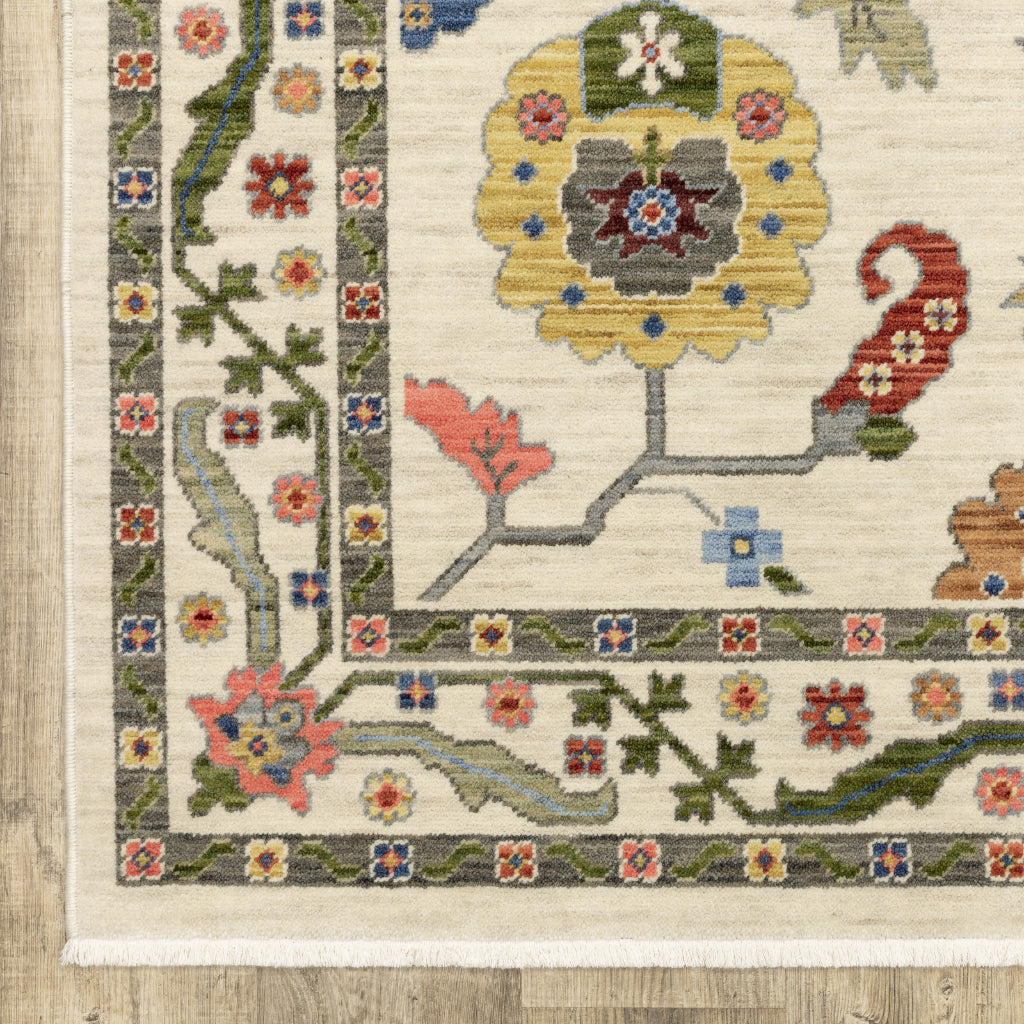 Oriental Weavers Lucca 5506W Multicolor Rectangle Indoor Area Rug - Soft & Durable Low Pile Rug with Persian Design-