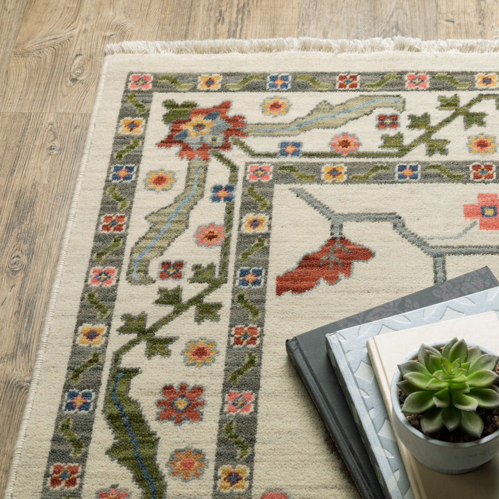 Oriental Weavers Lucca 5506W Multicolor Rectangle Indoor Area Rug - Soft & Durable Low Pile Rug with Persian Design-