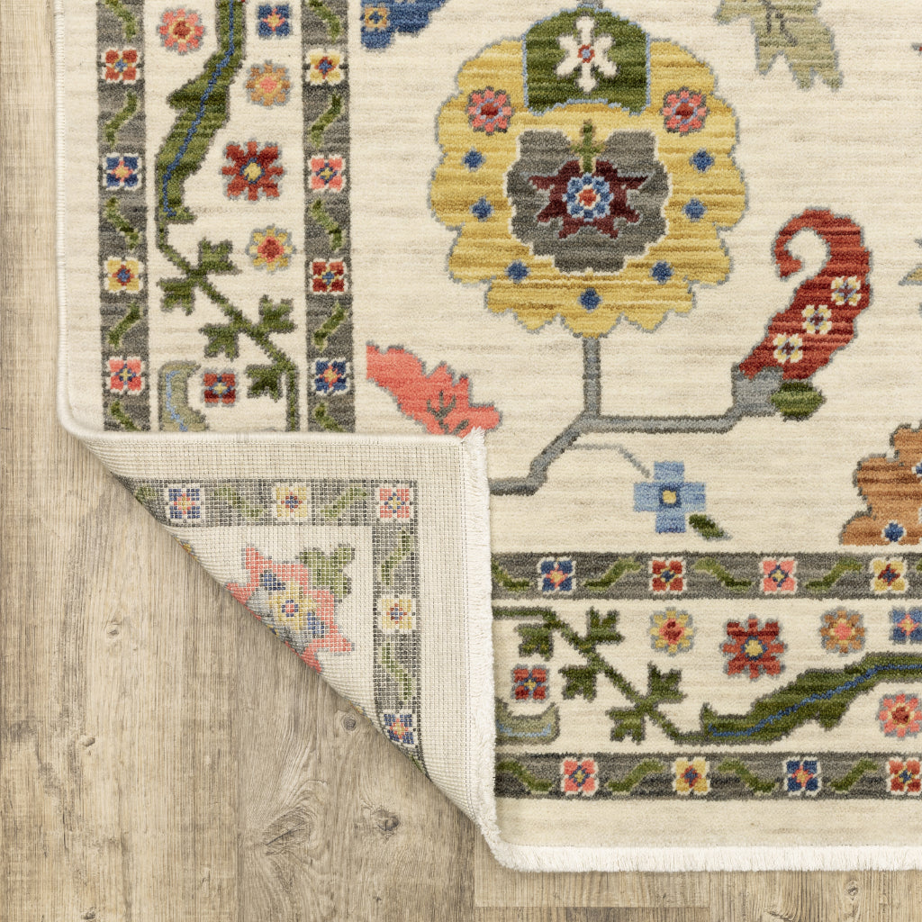 Oriental Weavers Lucca 5506W Multicolor Rectangle Indoor Area Rug - Soft & Durable Low Pile Rug with Persian Design-