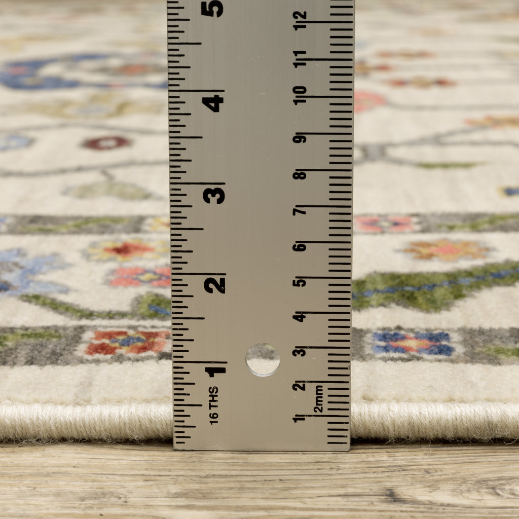 Oriental Weavers Lucca 5506W Multicolor Rectangle Indoor Area Rug - Soft & Durable Low Pile Rug with Persian Design-