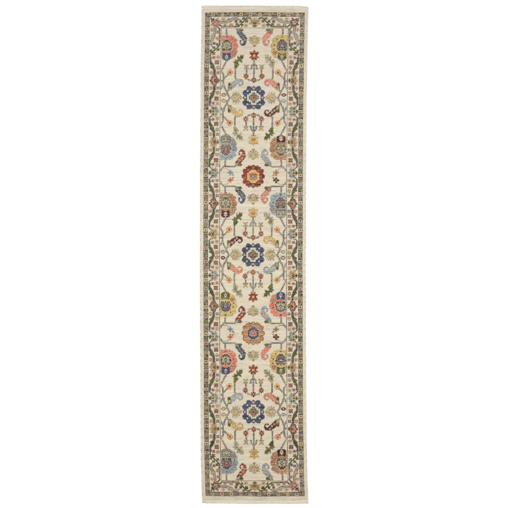 Oriental Weavers Lucca 5506W Multicolor Rectangle Indoor Area Rug - Soft & Durable Low Pile Rug with Persian Design-