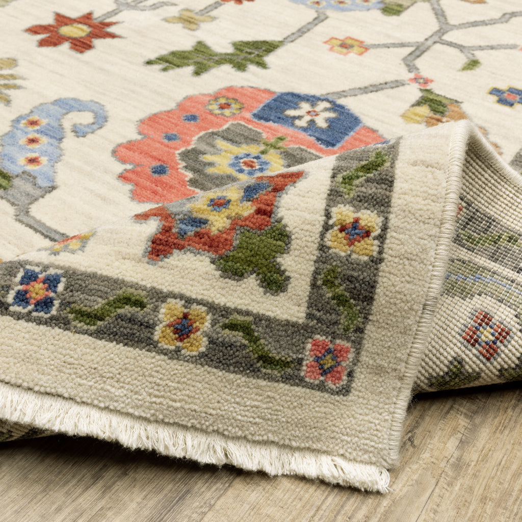 Oriental Weavers Lucca 5506W Multicolor Rectangle Indoor Area Rug - Soft & Durable Low Pile Rug with Persian Design-