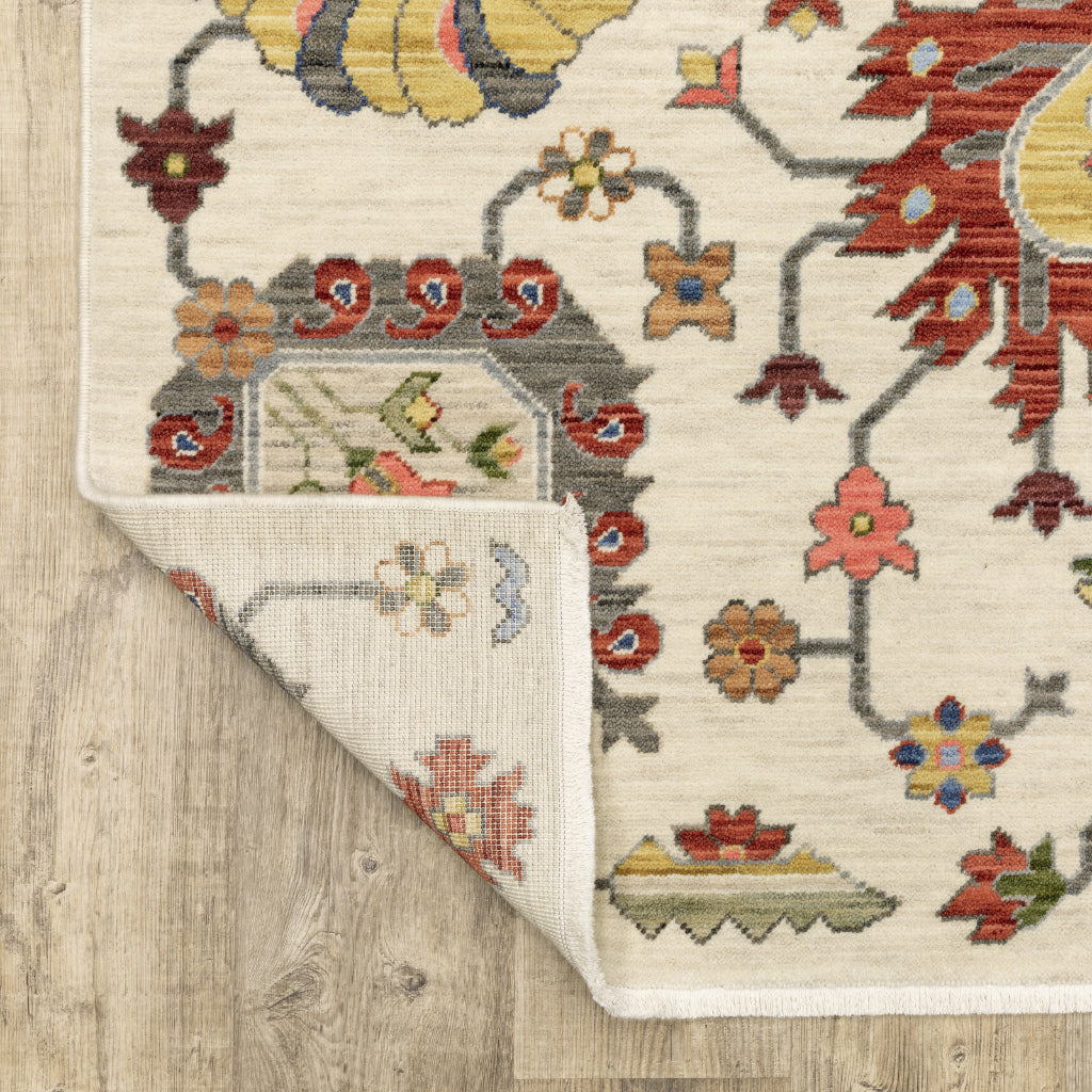 Oriental Weavers Lucca 8111W Multicolor Rectangle Indoor Area Rug - Soft & Durable Low Pile Rug with Persian Design-