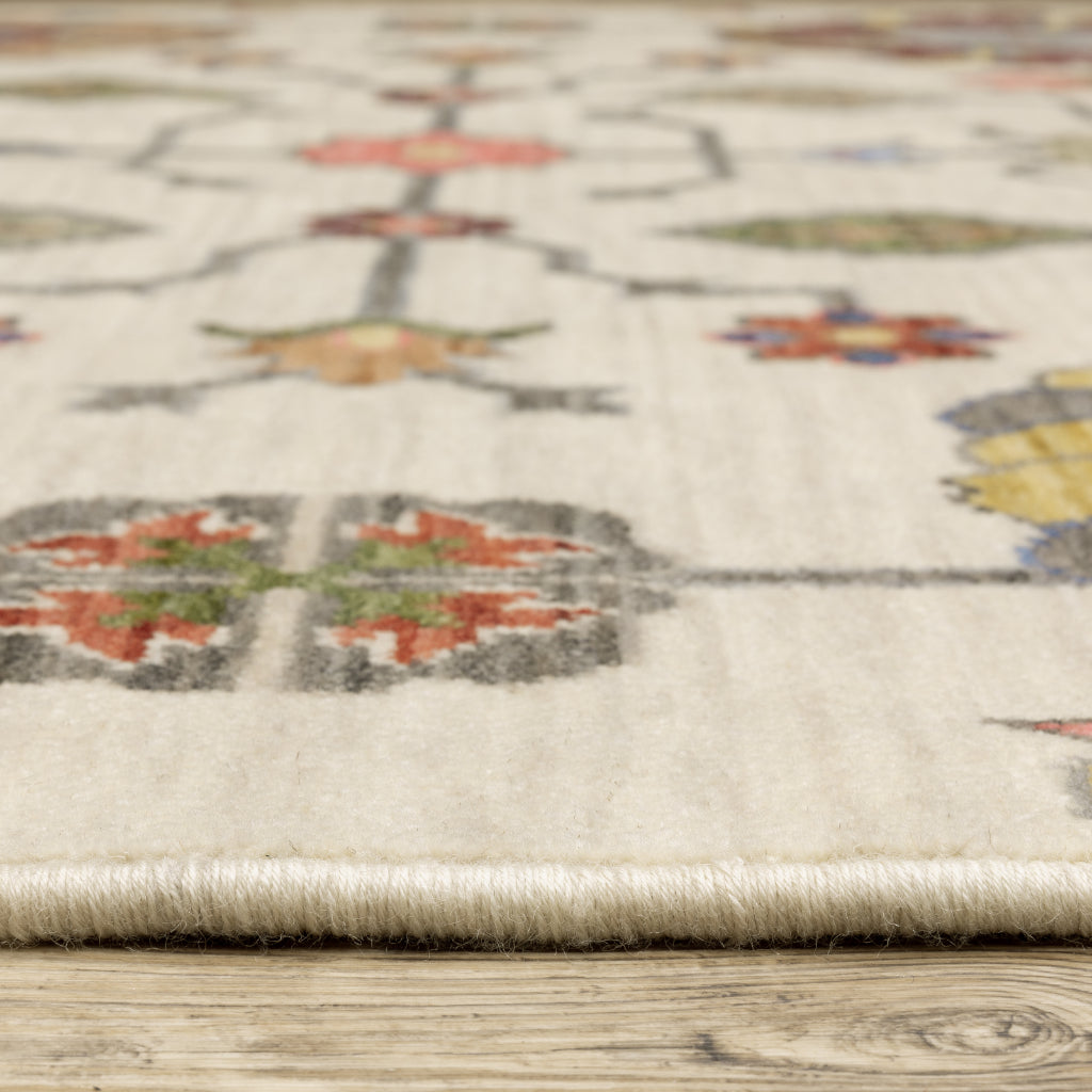 Oriental Weavers Lucca 8111W Multicolor Rectangle Indoor Area Rug - Soft & Durable Low Pile Rug with Persian Design-