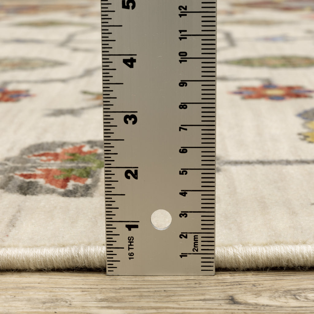 Oriental Weavers Lucca 8111W Multicolor Rectangle Indoor Area Rug - Soft & Durable Low Pile Rug with Persian Design-