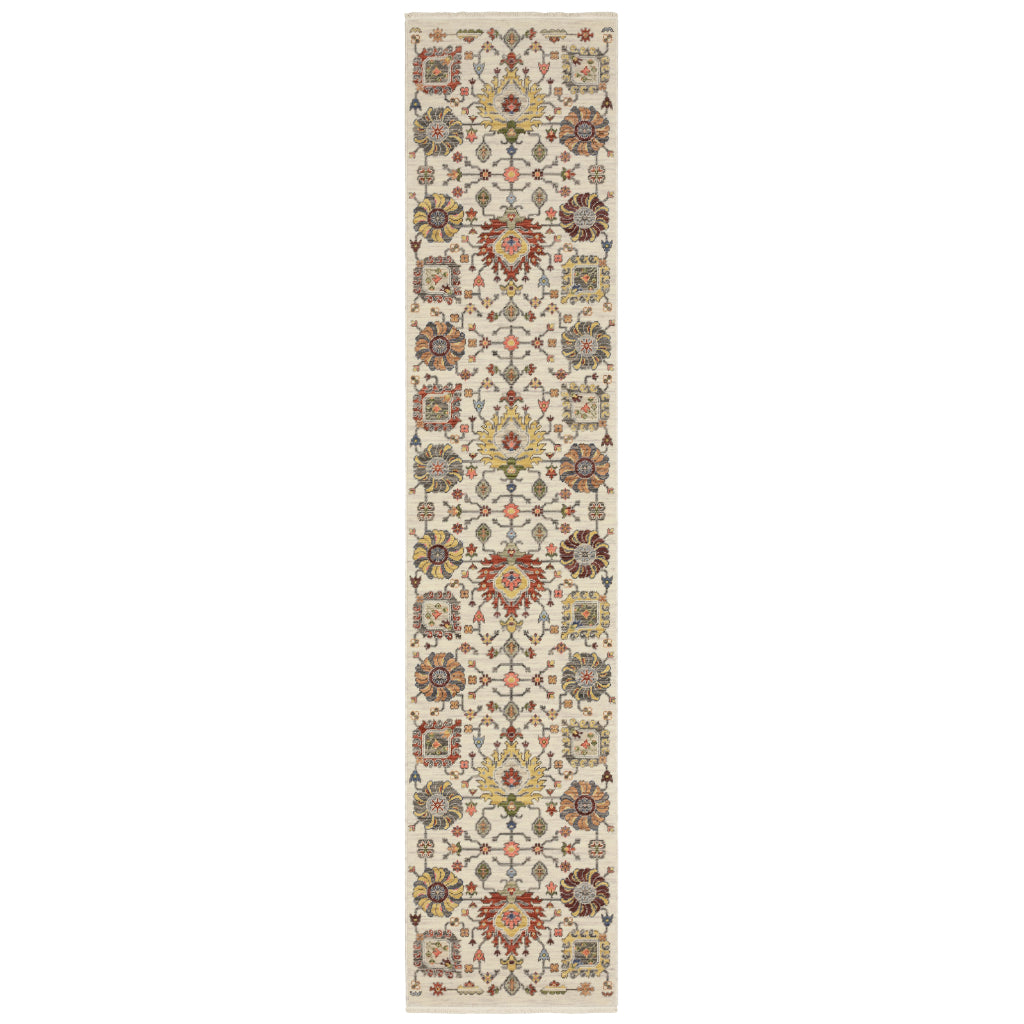 Oriental Weavers Lucca 8111W Multicolor Rectangle Indoor Area Rug - Soft & Durable Low Pile Rug with Persian Design-