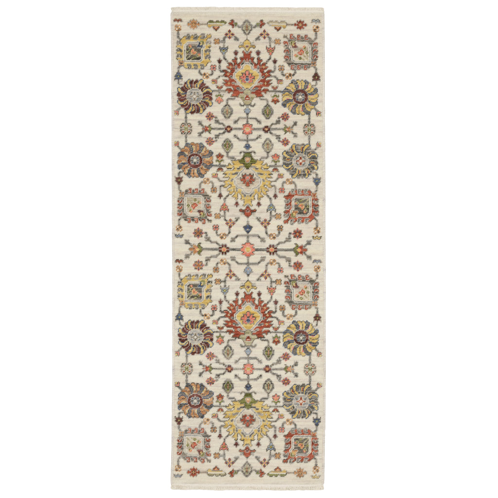 Oriental Weavers Lucca 8111W Multicolor Rectangle Indoor Area Rug - Soft & Durable Low Pile Rug with Persian Design-