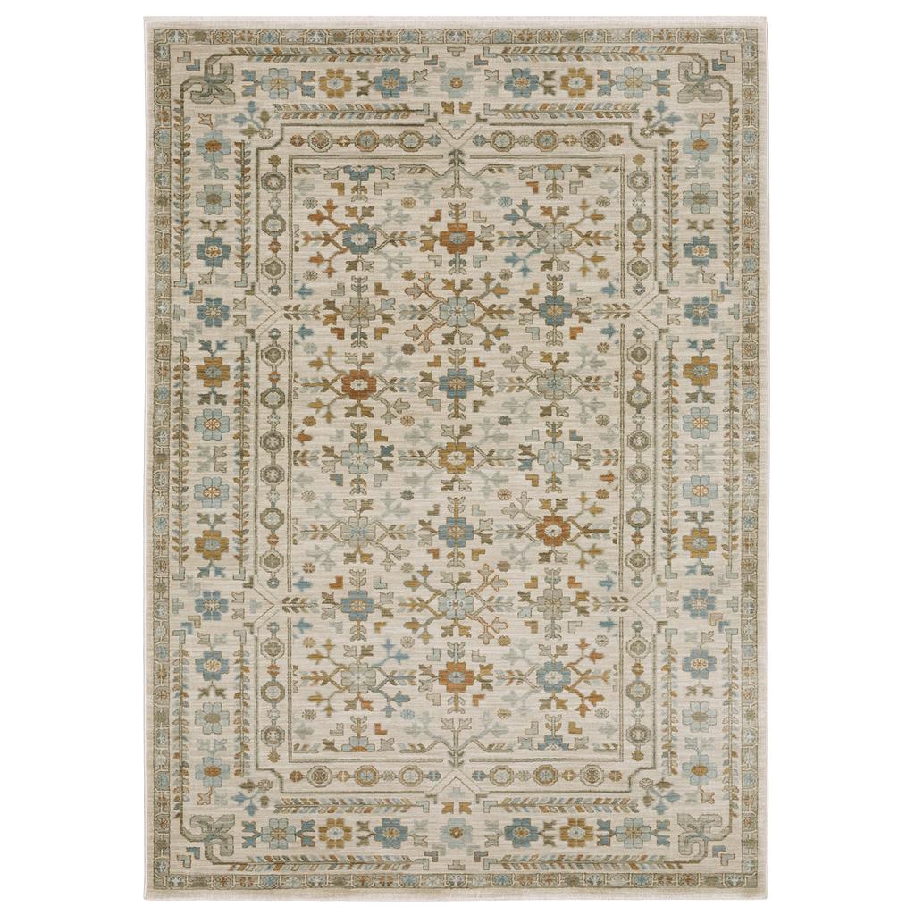 Oriental Weavers Maeve MAE01 Ivory Rectangle Indoor Area Rug Oriental Pattern-