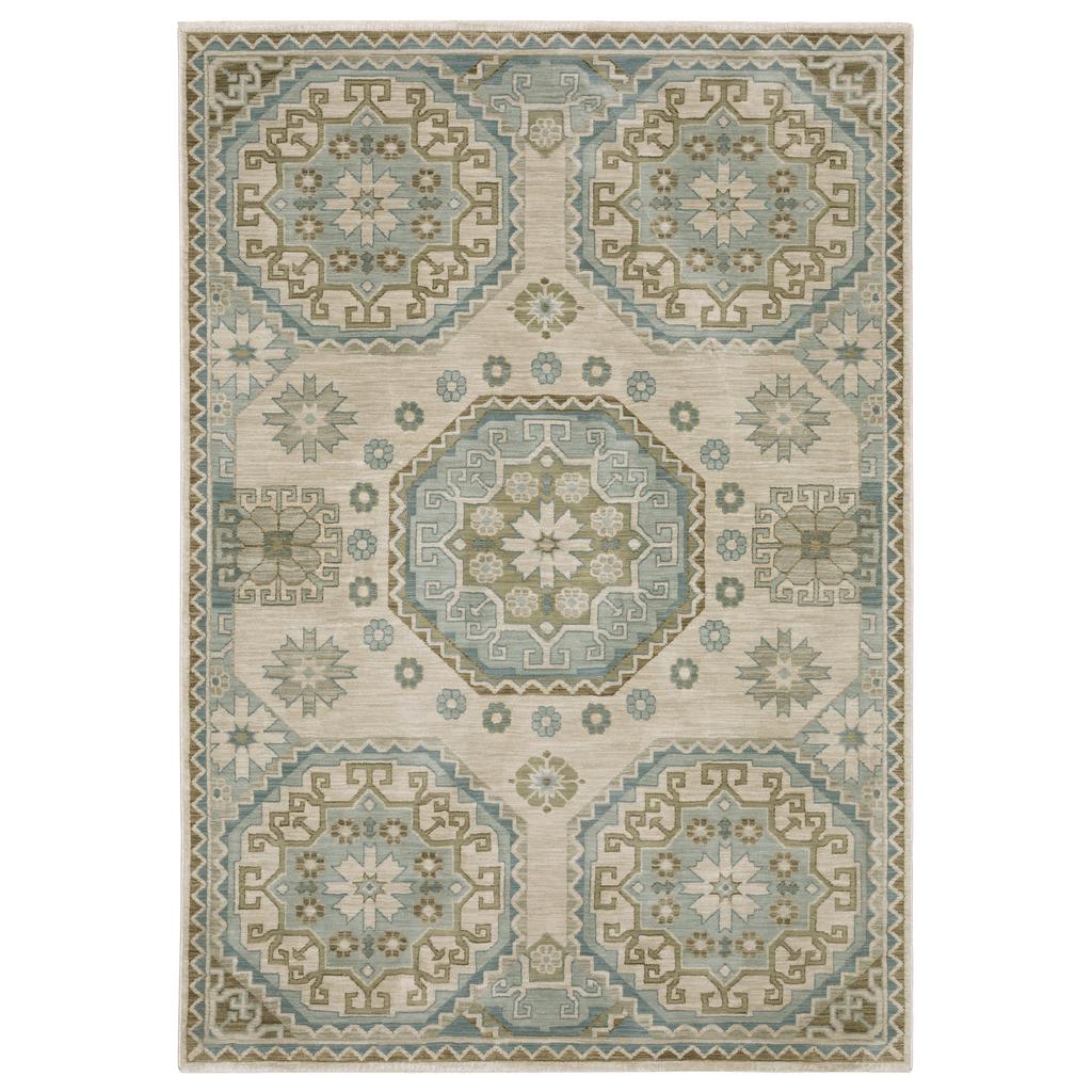 Oriental Weavers Maeve MAE03 Beige Rectangle Indoor Area Rug Oriental Pattern-