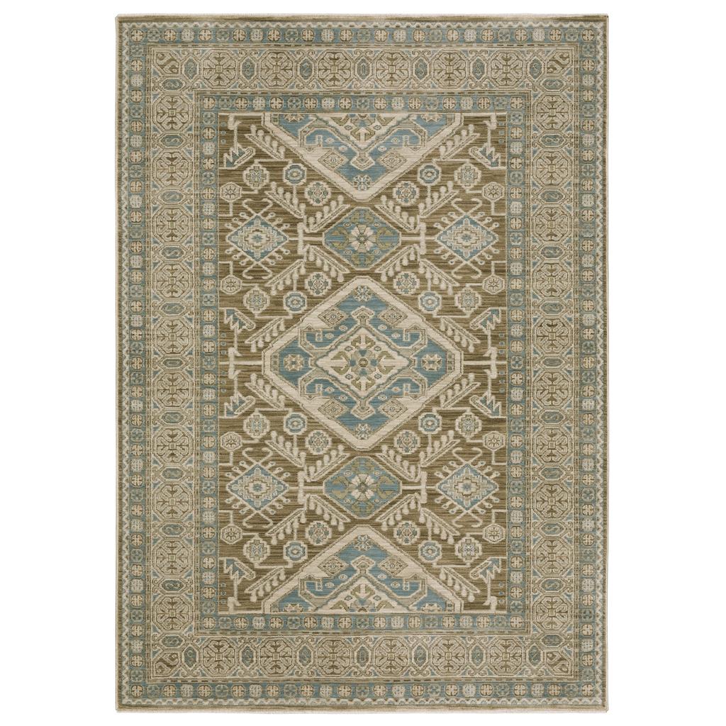 Oriental Weavers Maeve MAE08 Brown Rectangle Indoor Area Rug Oriental Pattern-