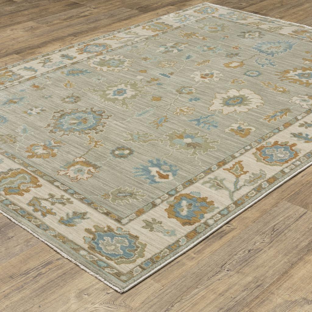 Oriental Weavers Maeve MAE11 Grey Rectangle Indoor Area Rug Oriental Pattern-