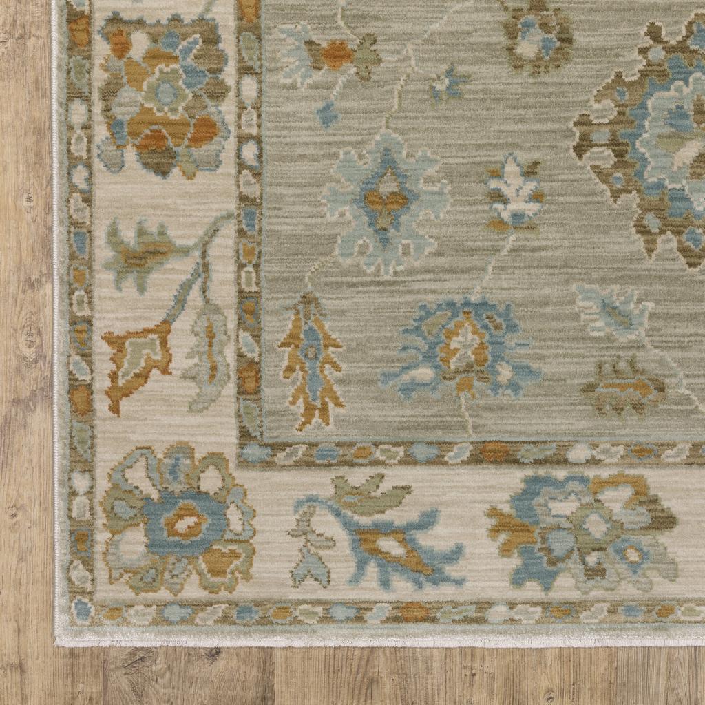 Oriental Weavers Maeve MAE11 Grey Rectangle Indoor Area Rug Oriental Pattern-