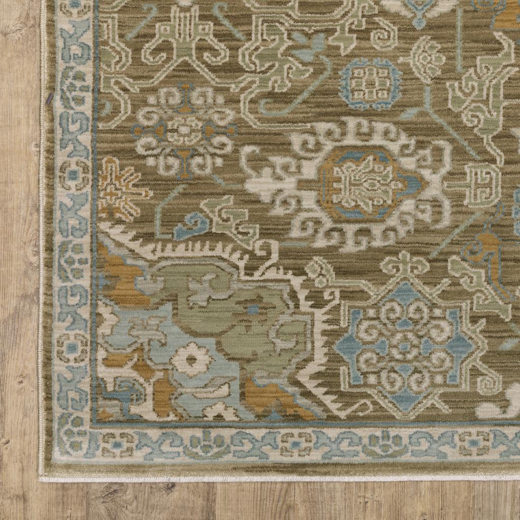 Oriental Weavers Maeve MAE13 Brown Rectangle Indoor Area Rug Oriental Pattern-