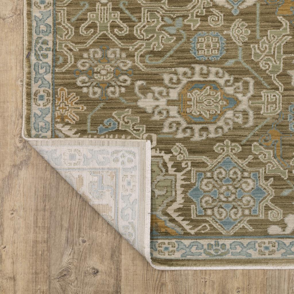 Oriental Weavers Maeve MAE13 Brown Rectangle Indoor Area Rug Oriental Pattern-