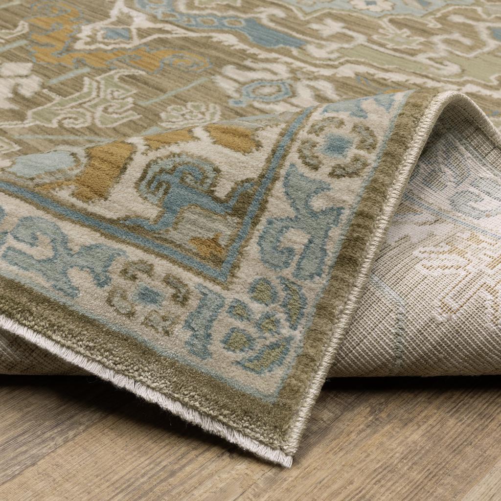 Oriental Weavers Maeve MAE13 Brown Rectangle Indoor Area Rug Oriental Pattern-