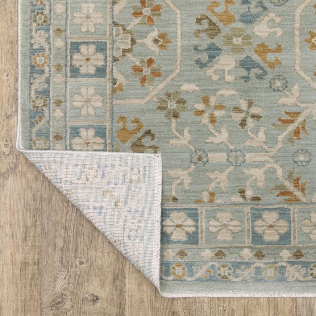 Oriental Weavers Maeve MAE14 Teal Rectangle Indoor Area Rug Oriental Pattern-