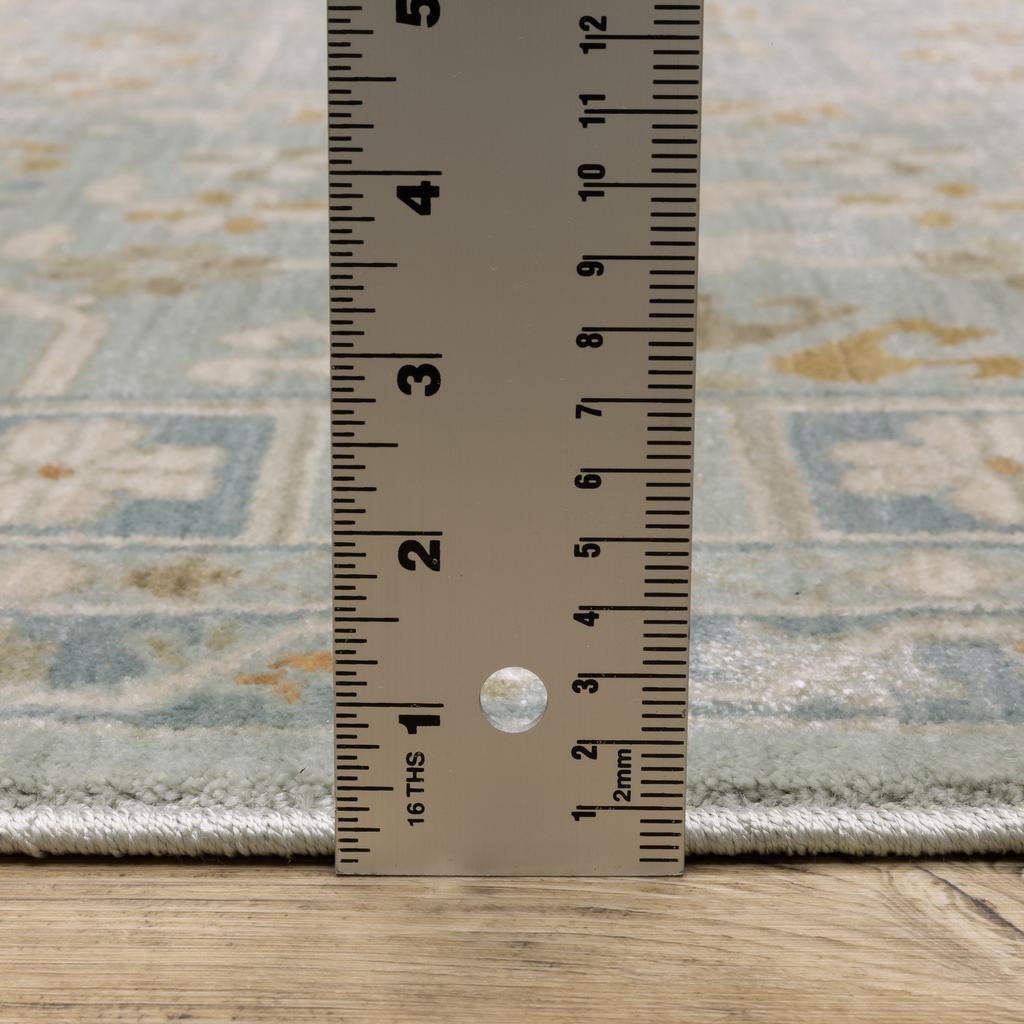 Oriental Weavers Maeve MAE14 Teal Rectangle Indoor Area Rug Oriental Pattern-