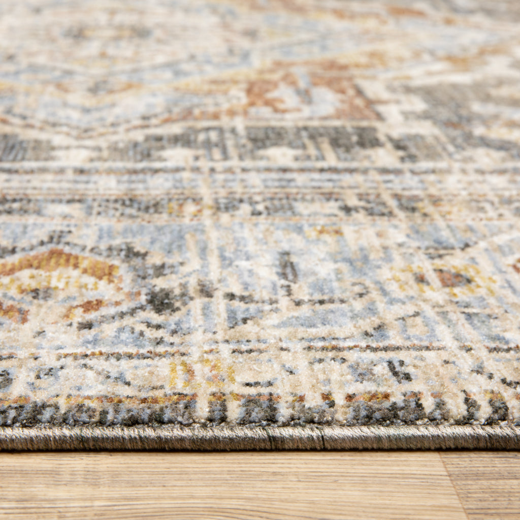 Oriental Weavers Maharaja 1803X Multicolor Rectangle Indoor Runner - Stain Resistant Low Pile Vintage Style Rug with Medallion Design-