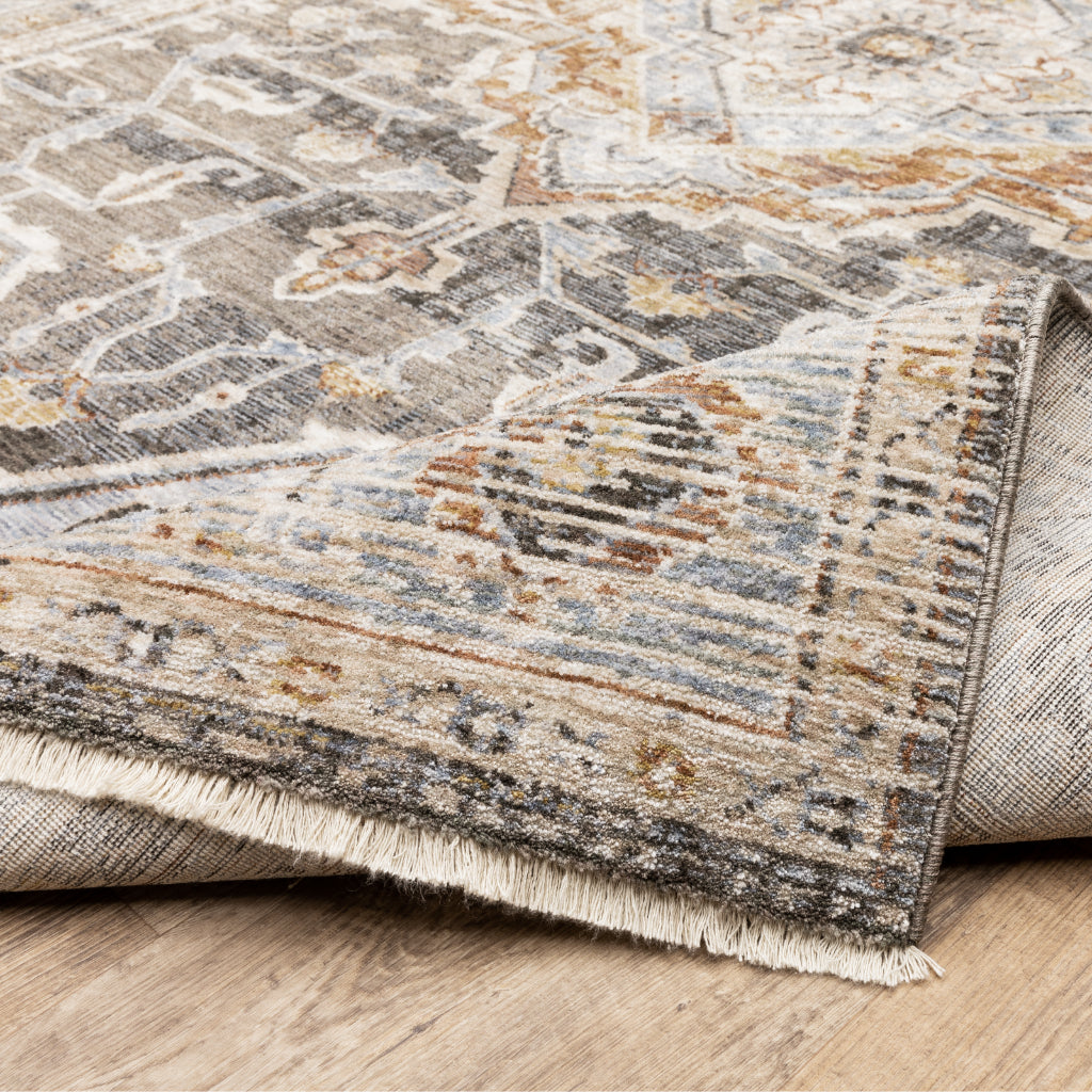 Oriental Weavers Maharaja 1803X Multicolor Rectangle Indoor Runner - Stain Resistant Low Pile Vintage Style Rug with Medallion Design-