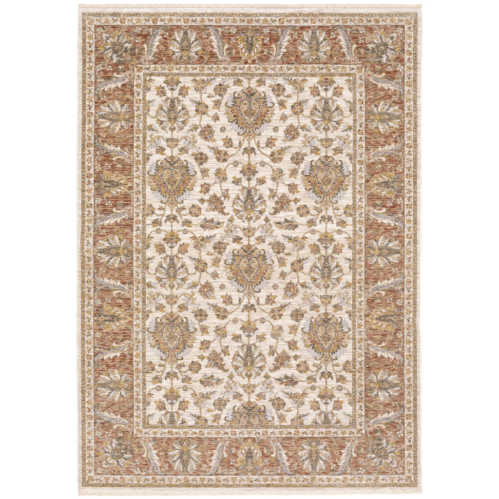 Oriental Weavers Maharaja 5091Q Multicolor Rectangle Indoor Area Rug - Stain Resistant Low Pile Vintage Style Rug with Oriental Design-