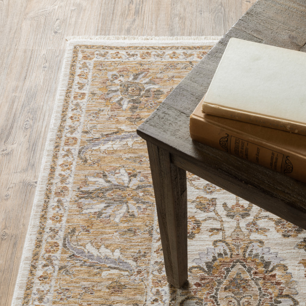 Oriental Weavers Maharaja 5091W Multicolor Rectangle Indoor Runner - Stain Resistant Low Pile Vintage Style Rug with Oriental Design-